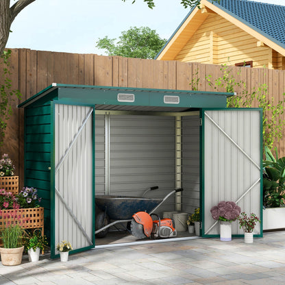 EcoSheds™ LARGE 6x8ft METAL Outdoor Storage Shed