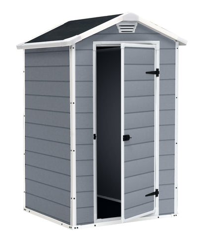 EcoSheds™ MEDIUM 4x6ft Gray RESIN Outdoor Storage Shed